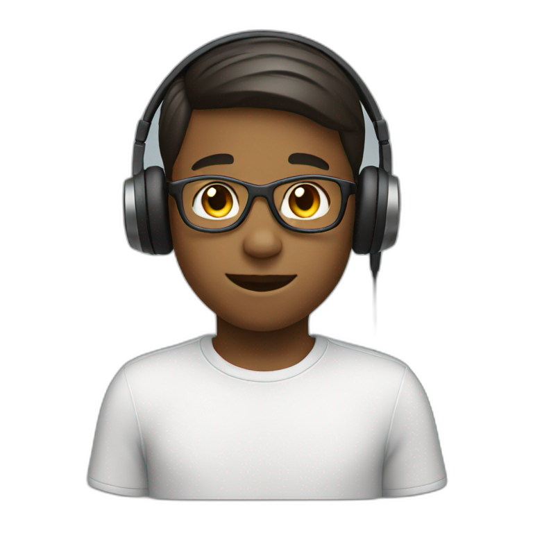 boy with headphones  emoji