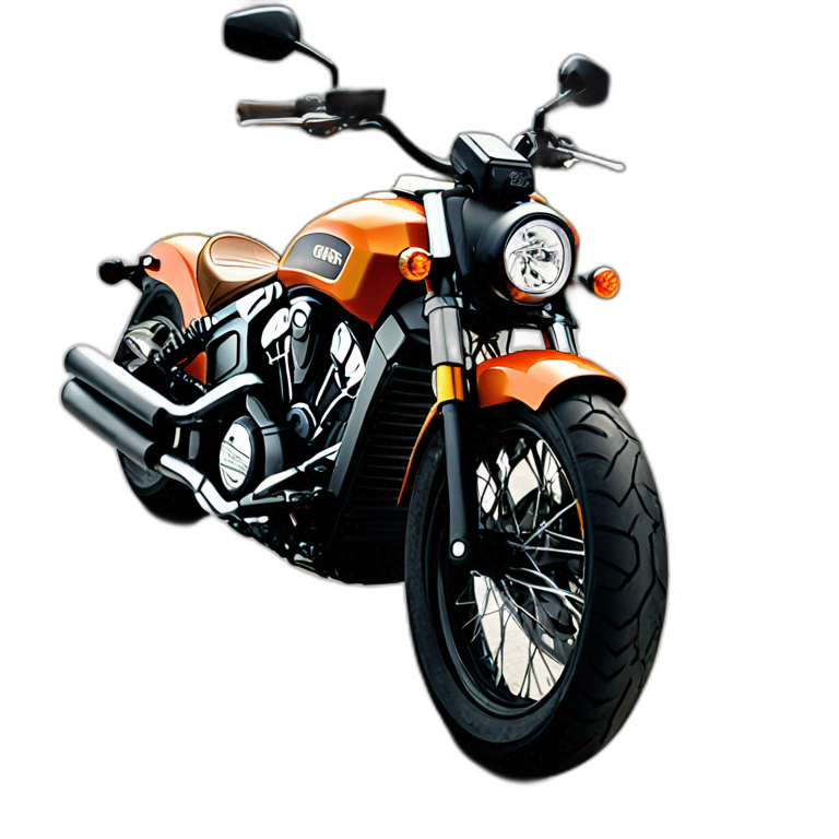 Moto Indian scout color naranja emoji
