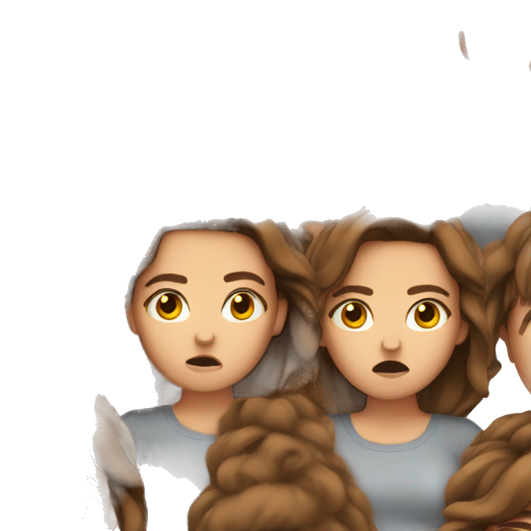 Brown hair girl annoyed emoji emoji