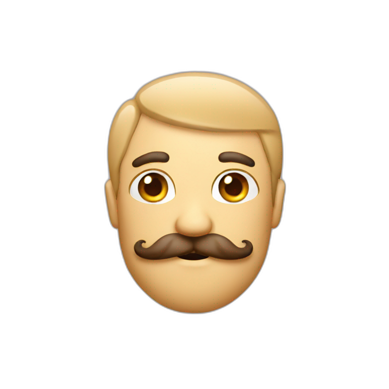 moustache with beard emoji