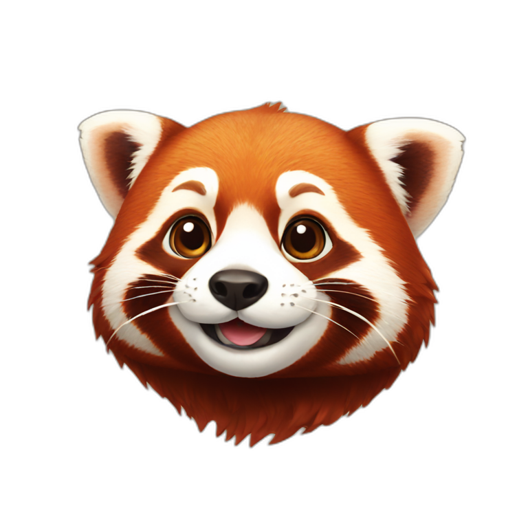 Happy red panda emoji