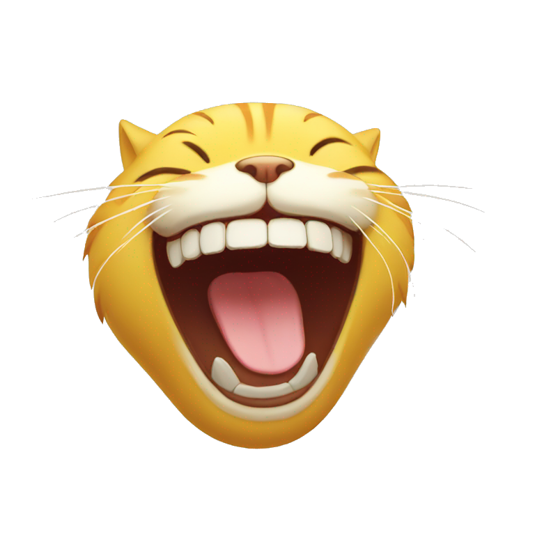 yellow laughing cat emoji