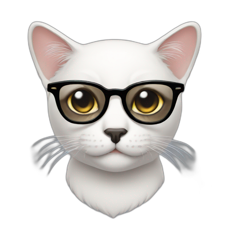 cat with black glasses emoji
