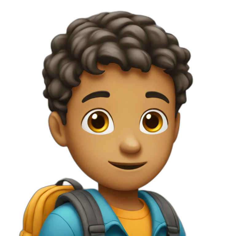 Boy go to school emoji