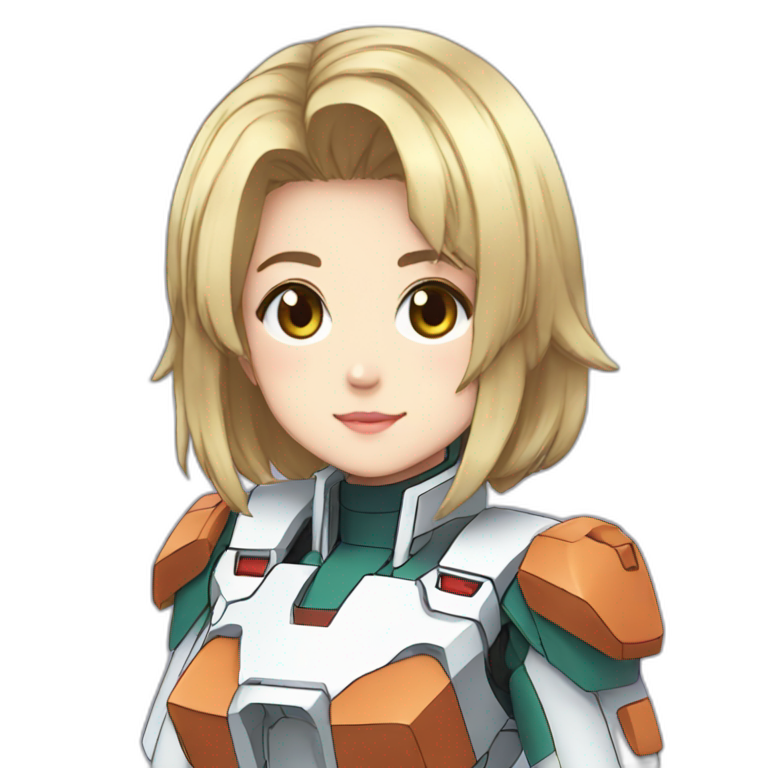 Cute girl Mobile Gundam Protagonist  emoji