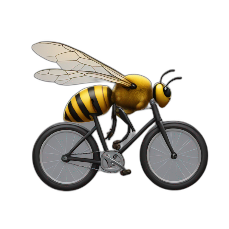 bee on a bycicle emoji