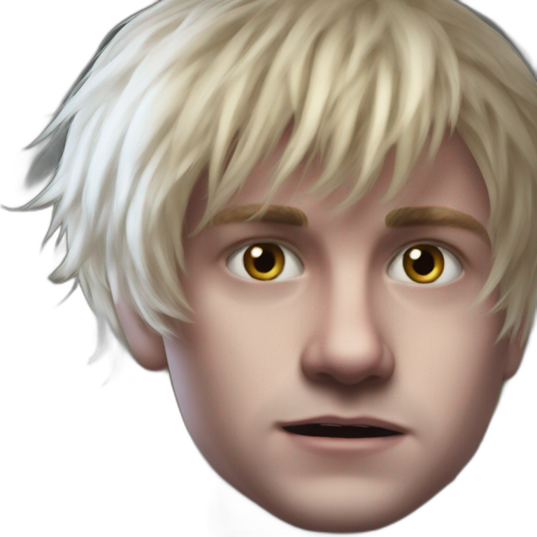 blonde boy meme solo portrait emoji