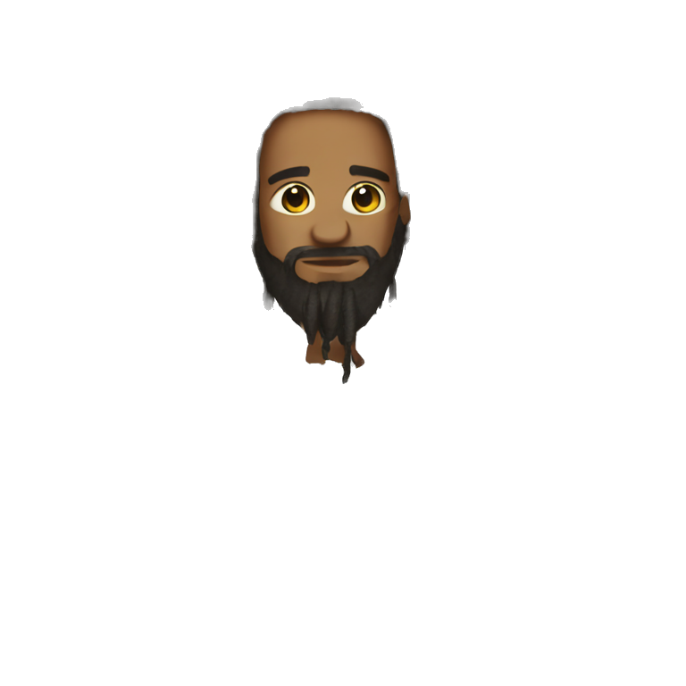 Dreadhead with a beard emoji