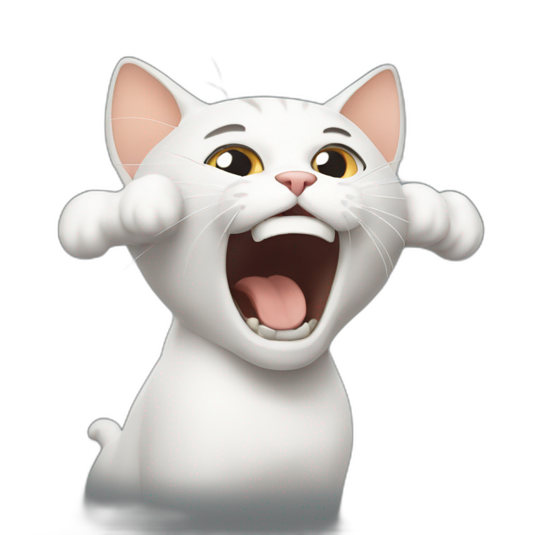 cat yelling at cloud emoji