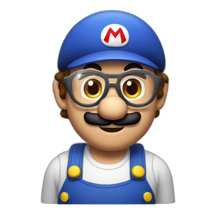 mario-with-smart-glasses emoji