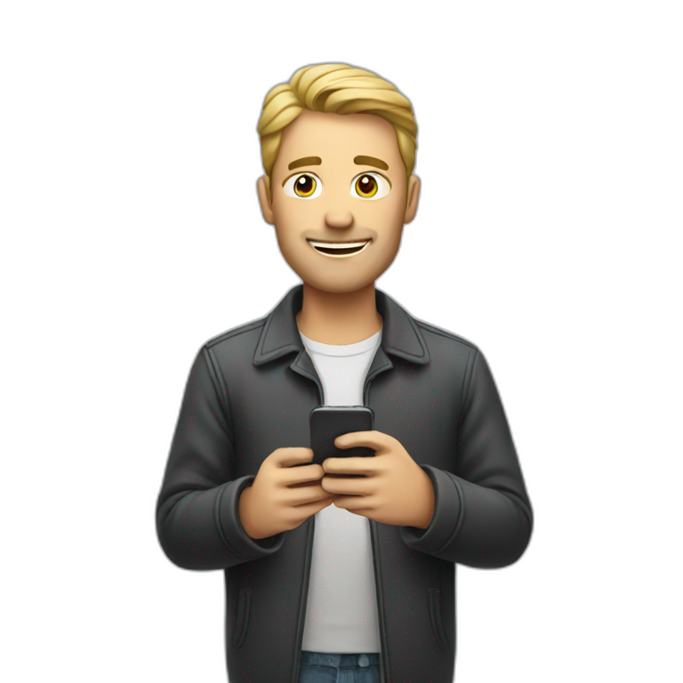 Man with phone emoji