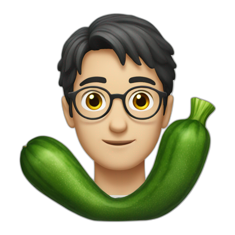 Garry Potter with cucumber emoji