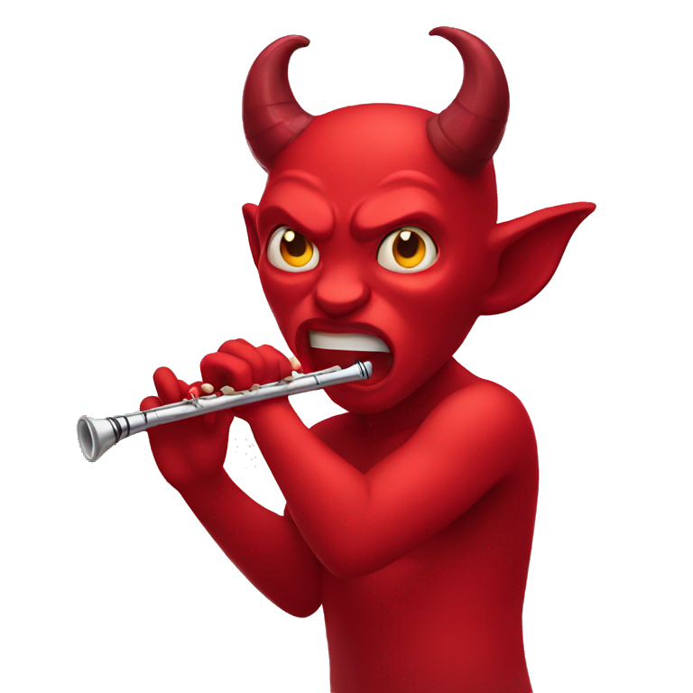 devil playing flute emoji