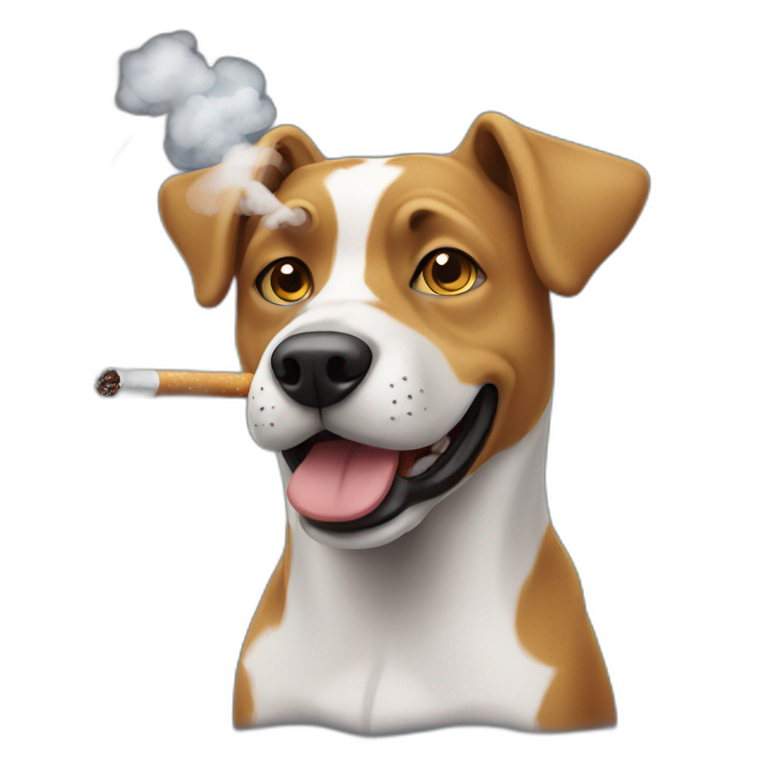 smoking-dog emoji