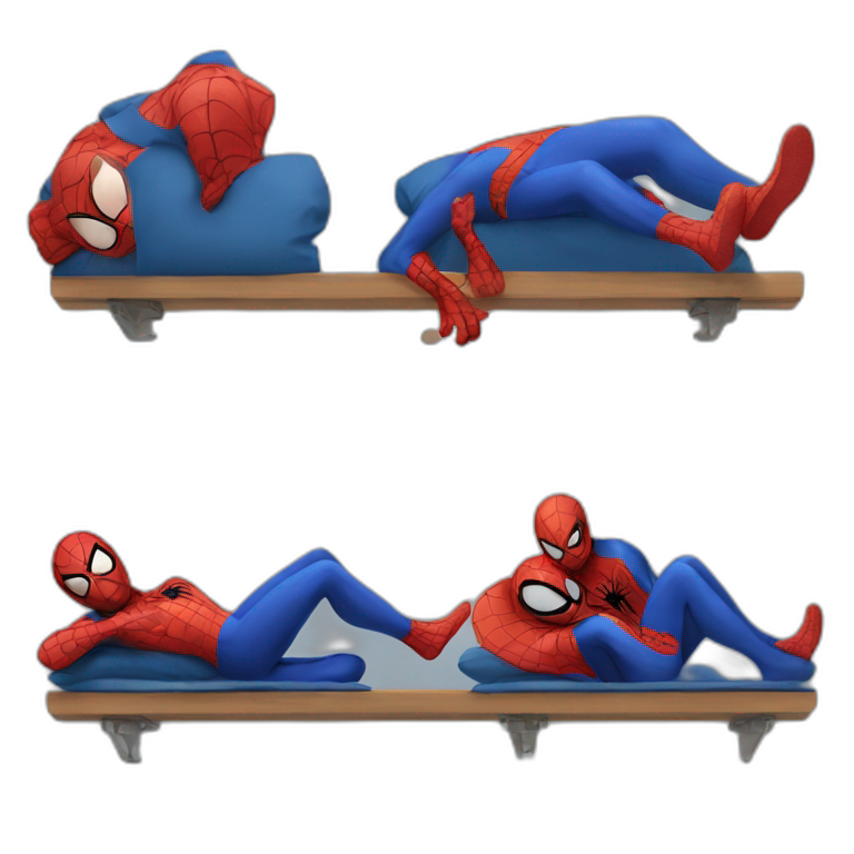 Spiderman en train de dormir emoji