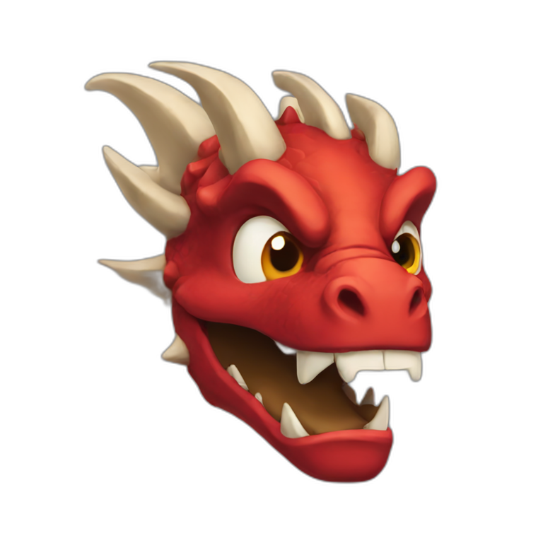 head Red dragon people emoji