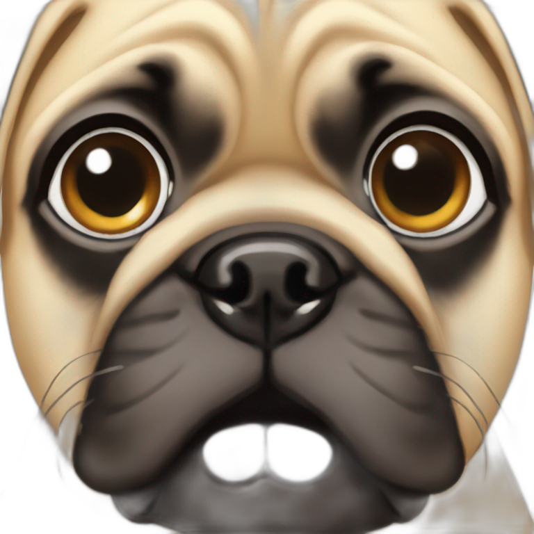 pug big eyes emoji