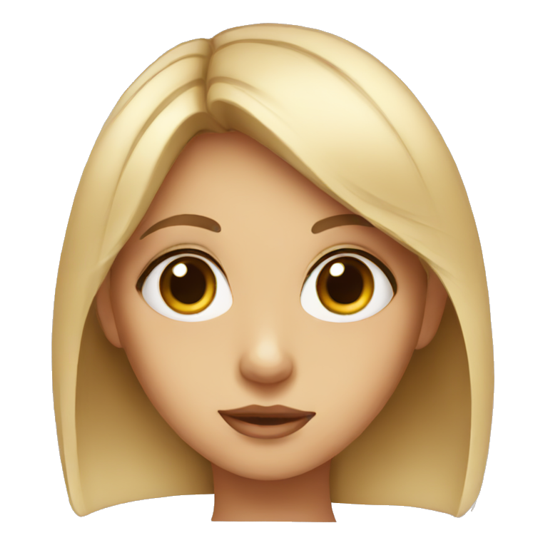 Girl with big eyes emoji