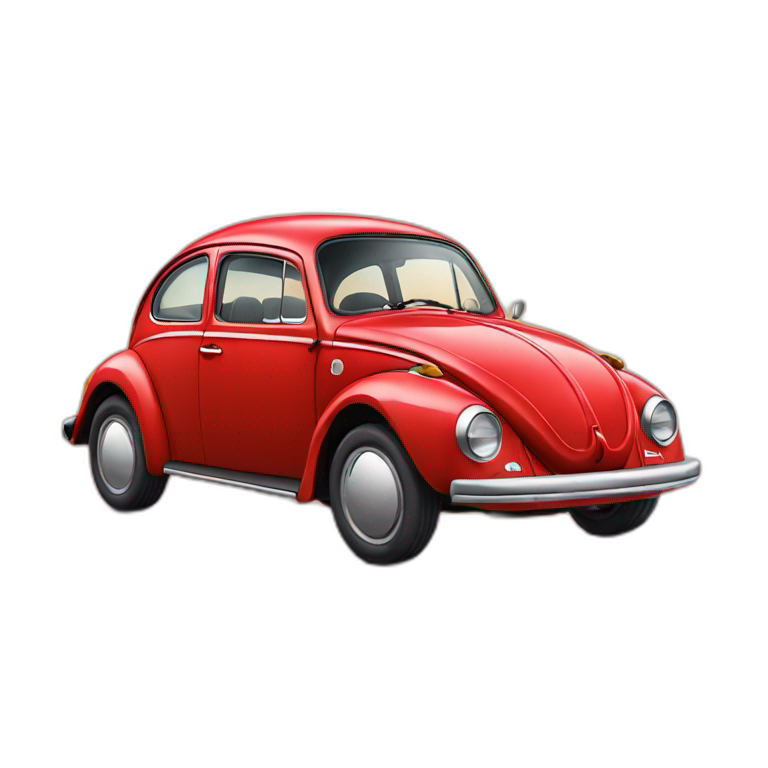 red vw beetle emoji
