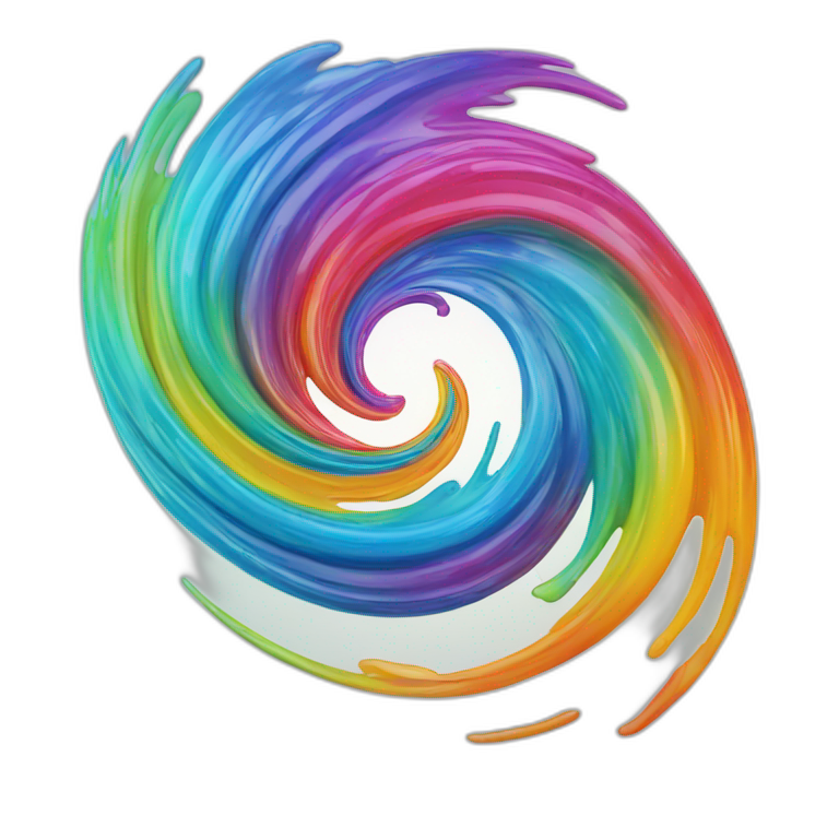 rainbow swirl glossy abstract emoji