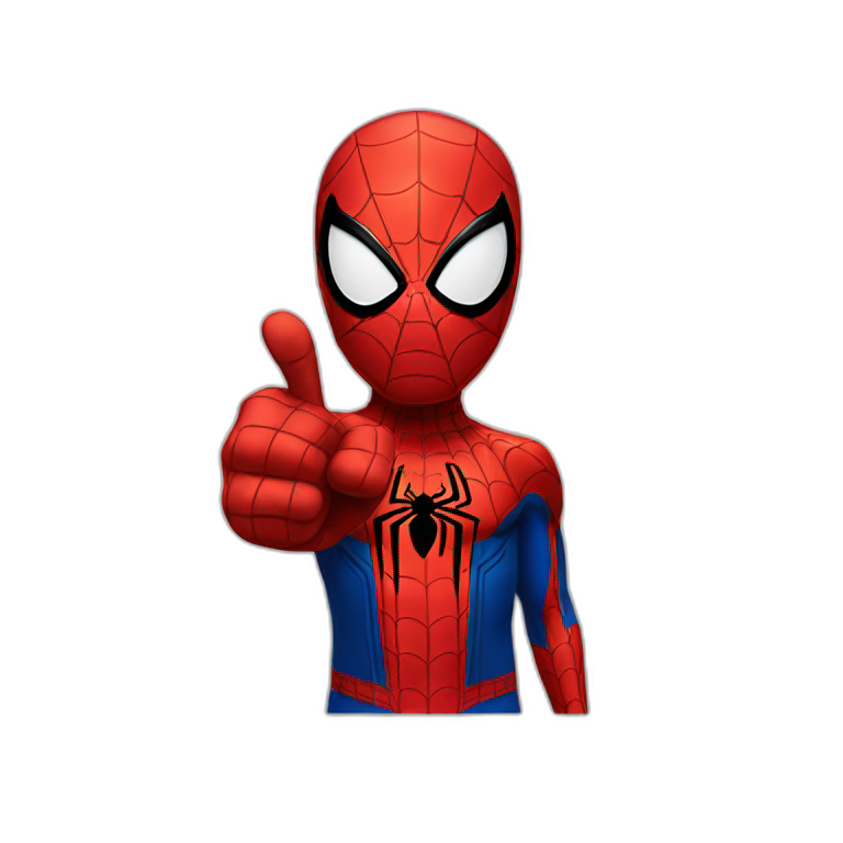 Spider man showing thumb emoji