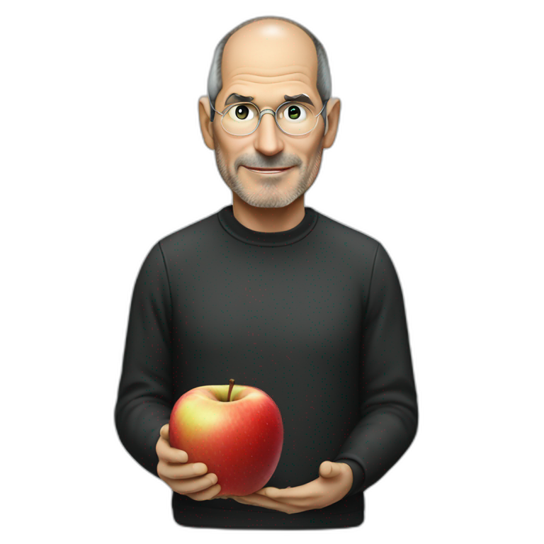 steven jobs eat apple emoji