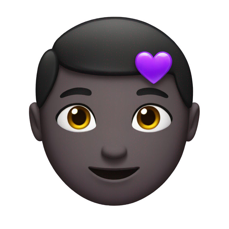 Half black and purple heart emoji