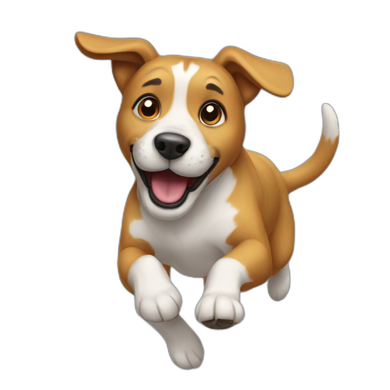 dog jumping emoji