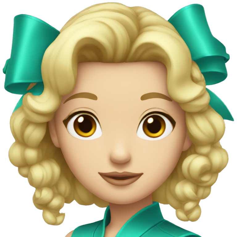 teal coquette bow emoji