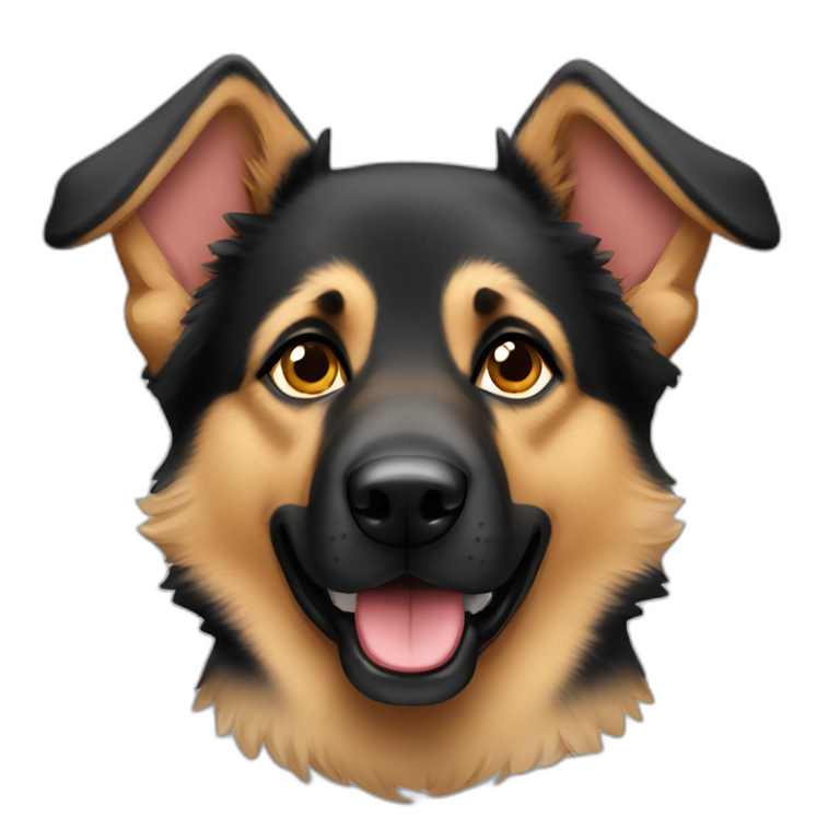 German Shepard dog emoji