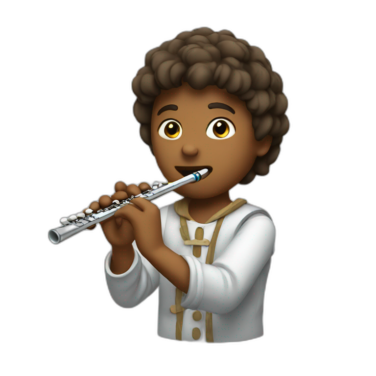 Playing flute emoji