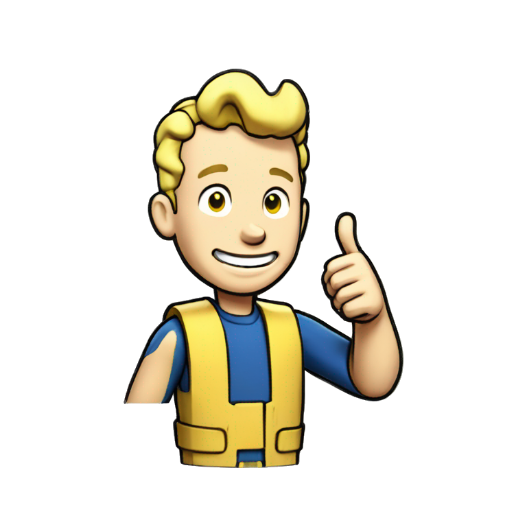 Vault-boy in fallout thumbs up emoji