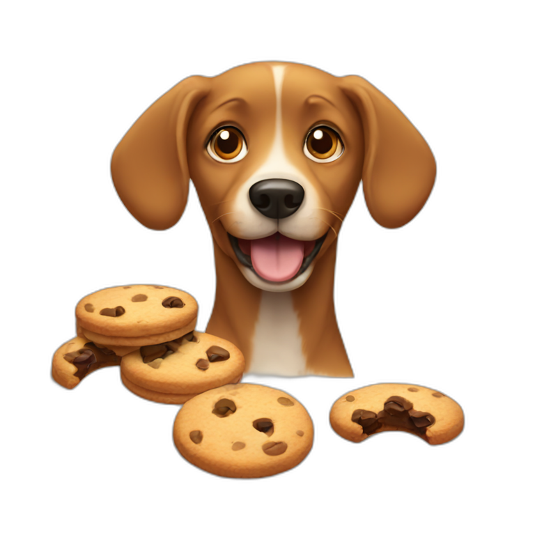 Dog eating cookies best sale