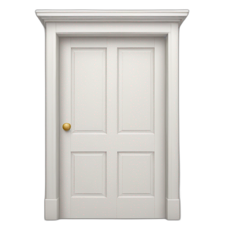 closed white door emoji