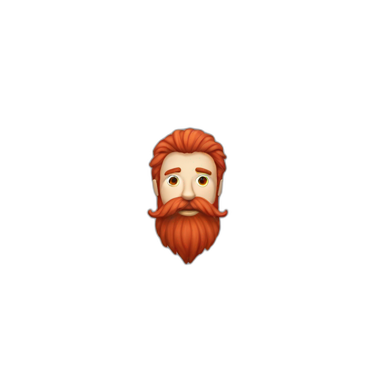 Full moon with a long red beard emoji