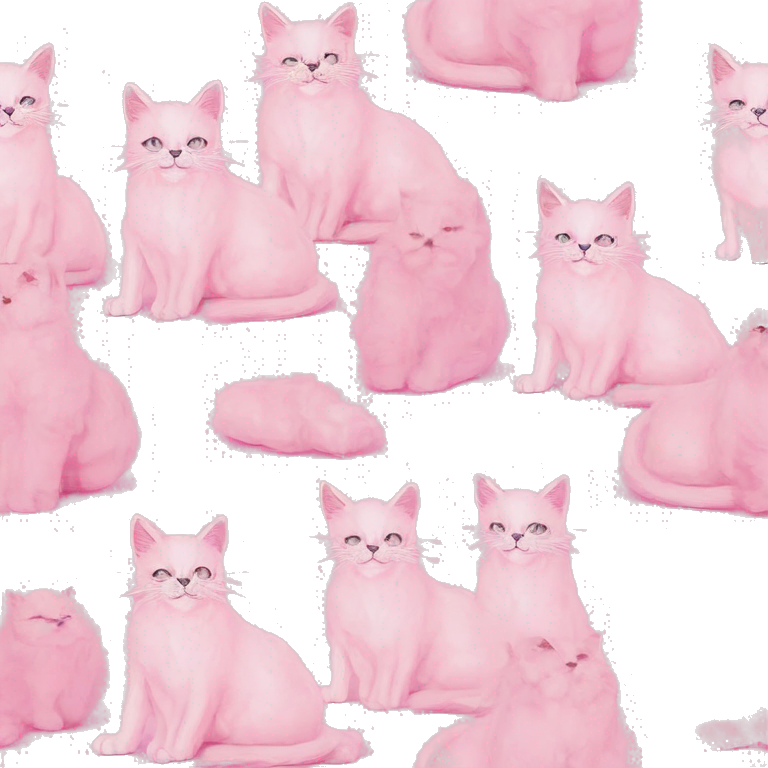 Cat pink emoji