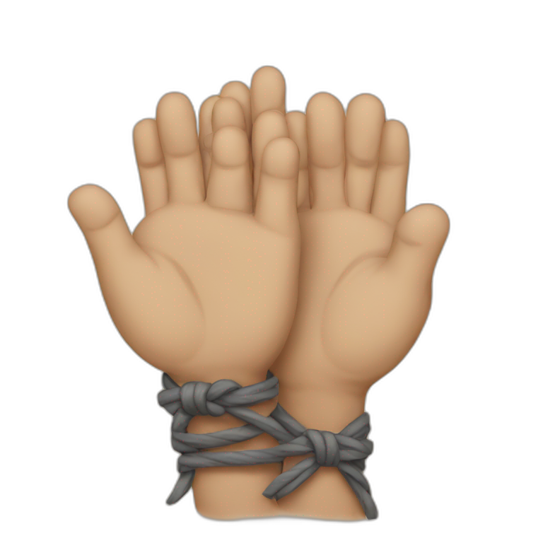 tied hands emoji