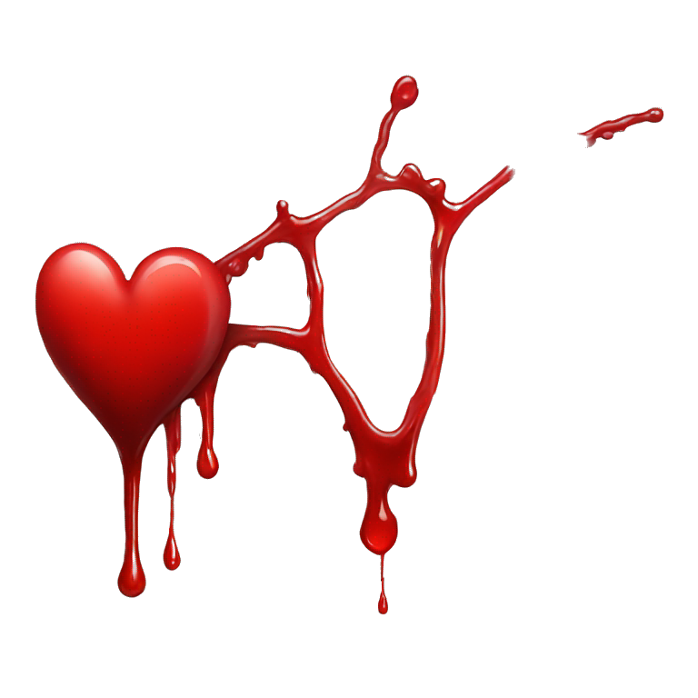 bleeding red heart emoji