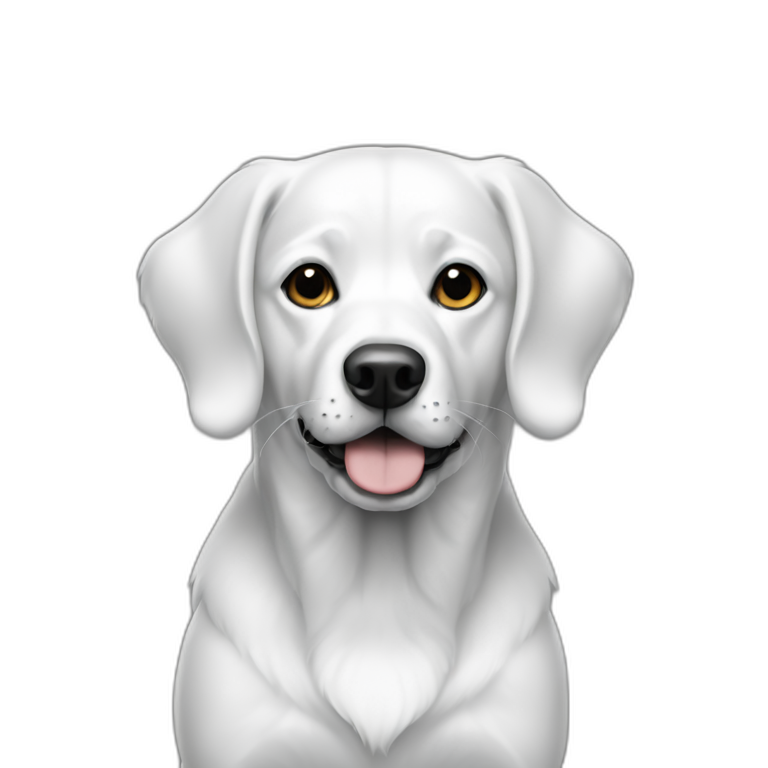 dog american stanford black and white emoji