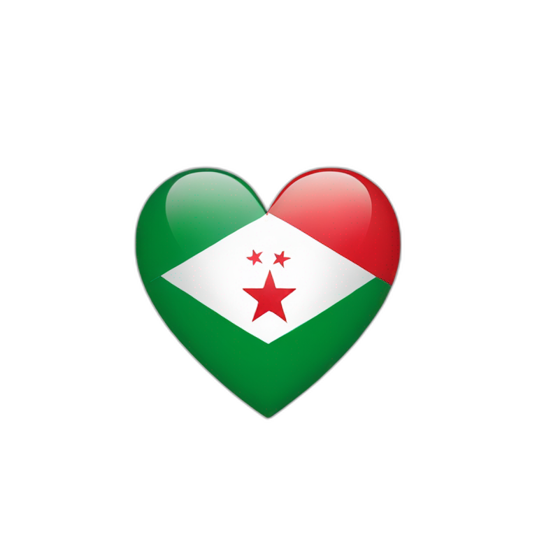 Heart Emoji with the flag of Algeria  emoji
