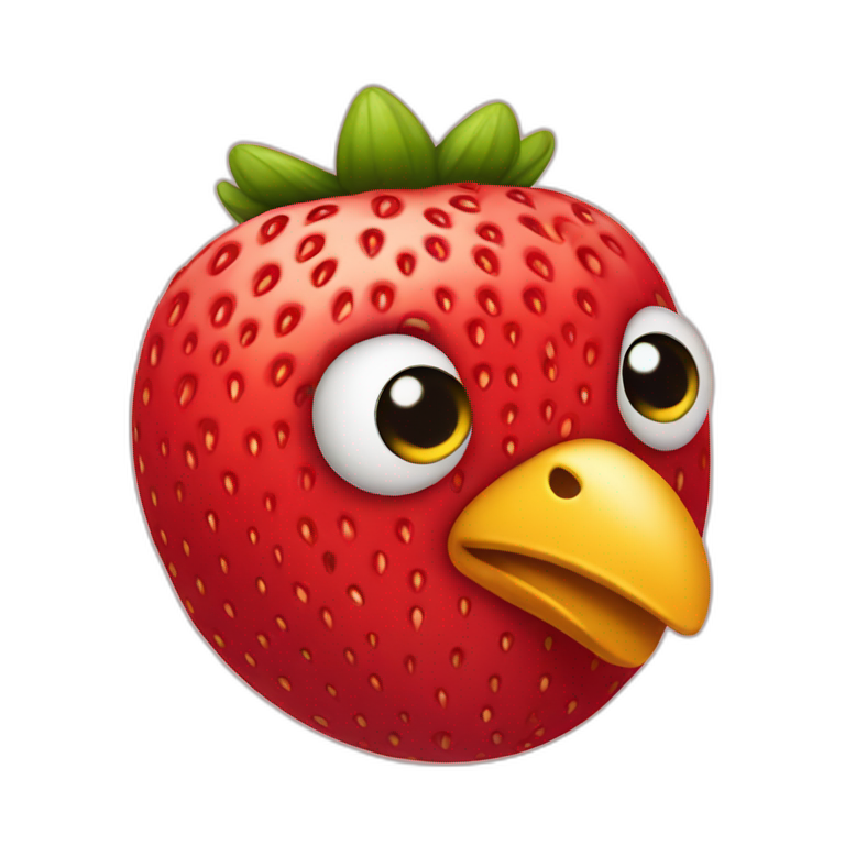 stawberry chicken emoji