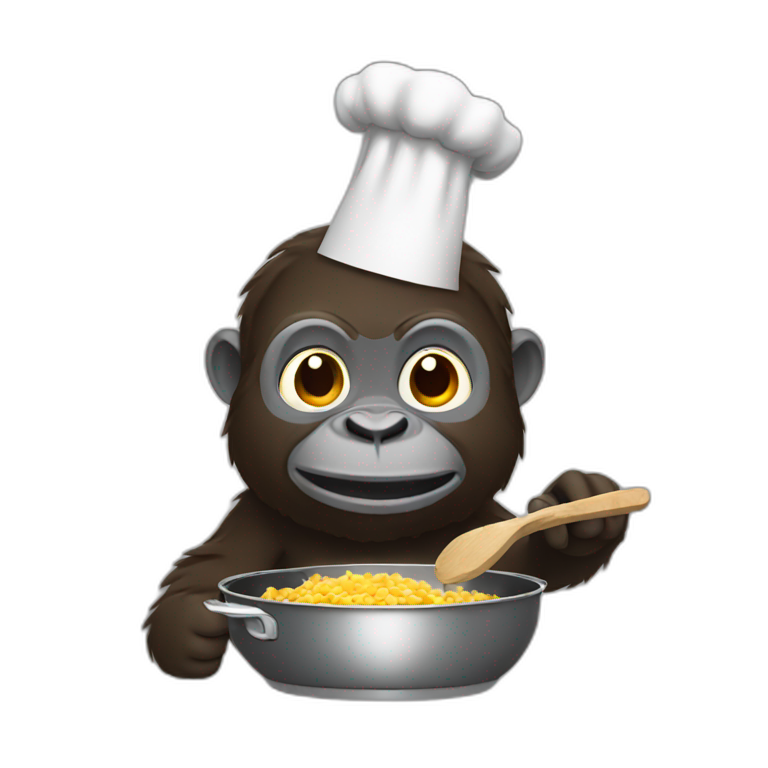 gorila cooking emoji