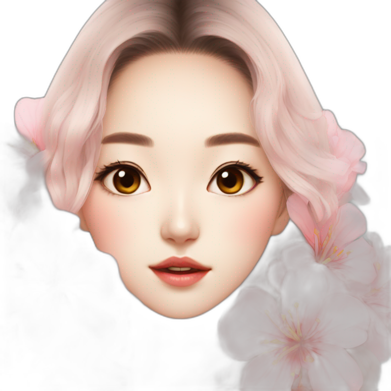 Hot Korean Girl flower emoji