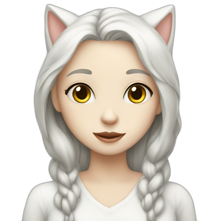 white-cat-girl emoji