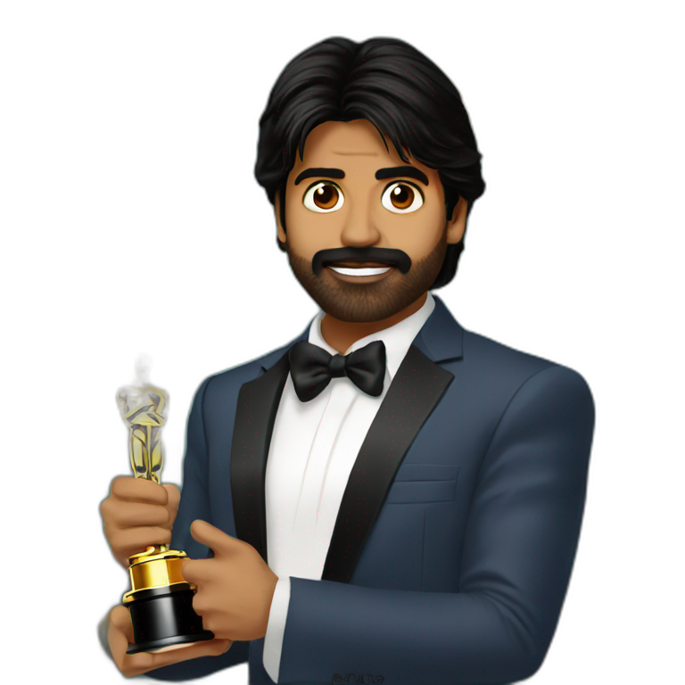 pawan kalyan holding an oscar emoji
