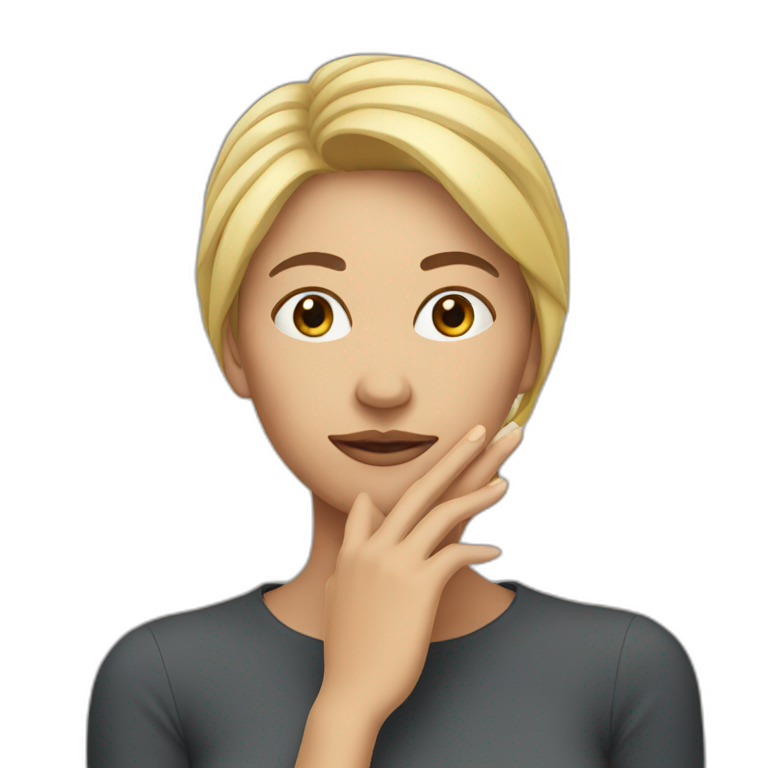 woman with hand on face emoji
