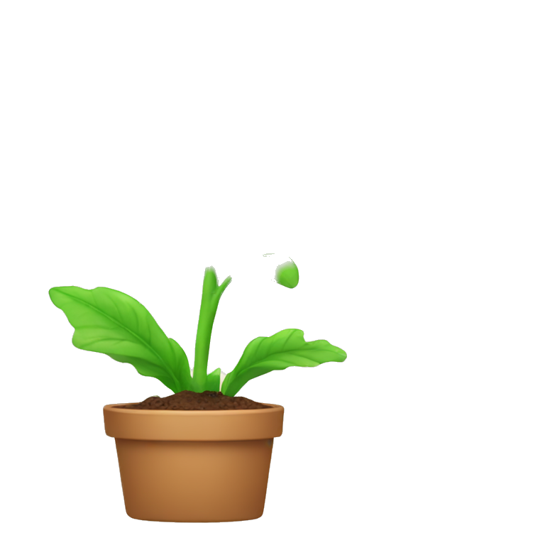 watering plant with canister emoji