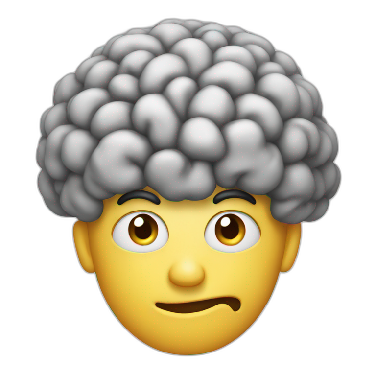 crazy brain emoji