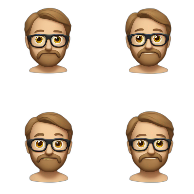 Carlin avec lunette emoji