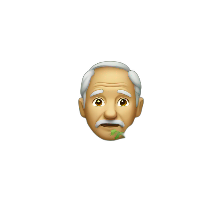 Old man in bushes emoji